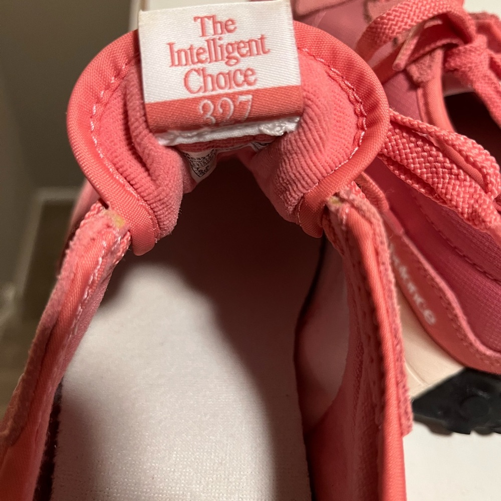 New Balance Women's Coral and White Sneakers - Picture 5 of 6